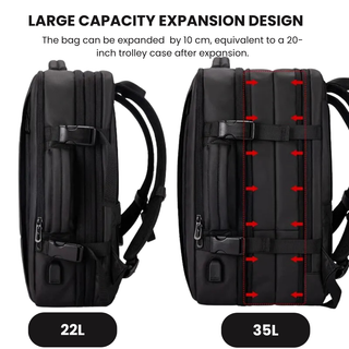 EzzyGuard™ Expandable Anti-Theft Business & Travel Backpack – Fits 15.6” Laptop
