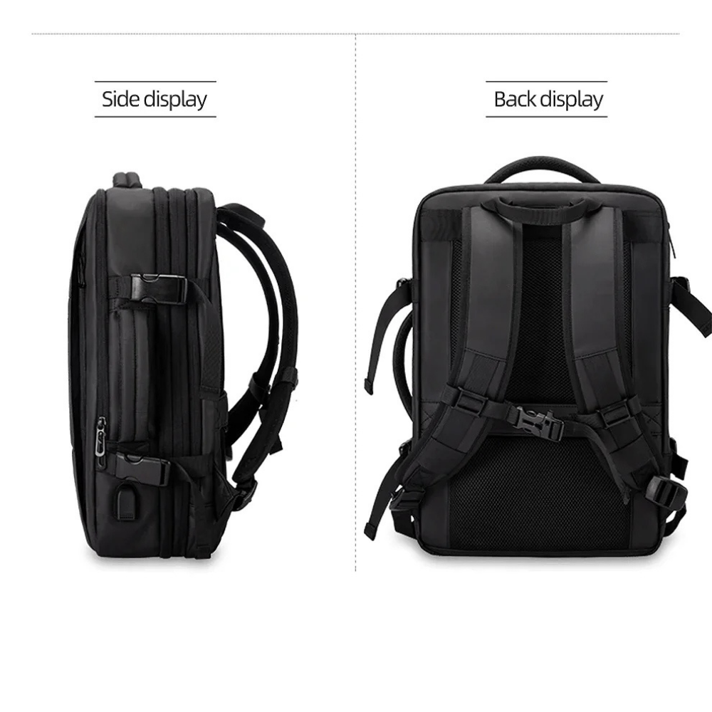 EzzyGuard™ Expandable Anti-Theft Business & Travel Backpack – Fits 15.6” Laptop