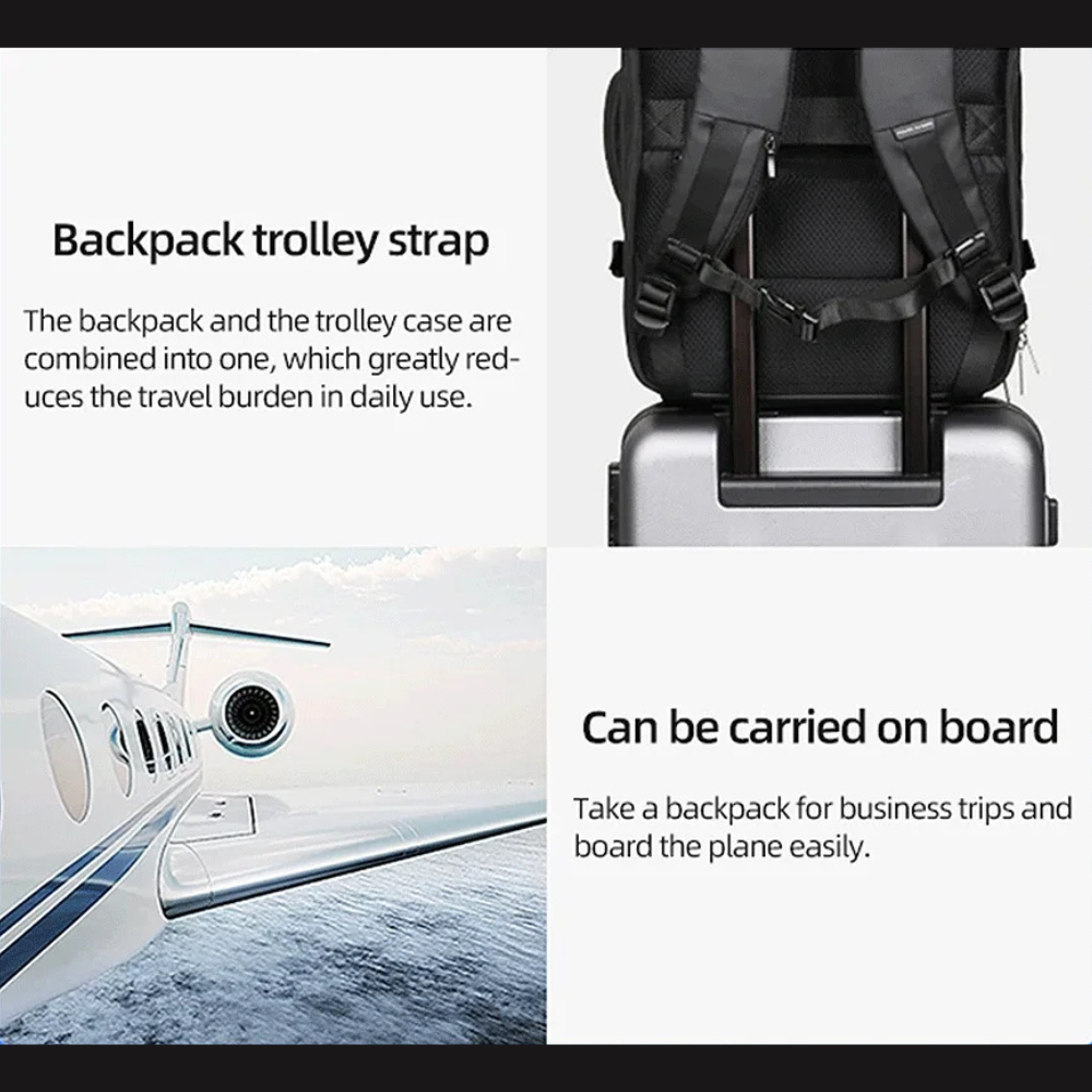 EzzyGuard™ Expandable Anti-Theft Business & Travel Backpack – Fits 15.6” Laptop