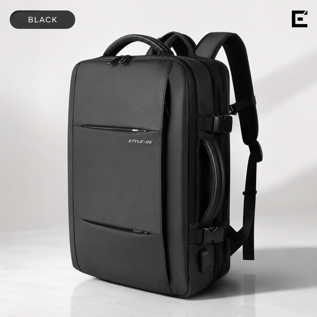 EzzyGuard™ Expandable Anti-Theft Business & Travel Backpack – Fits 15.6” Laptop