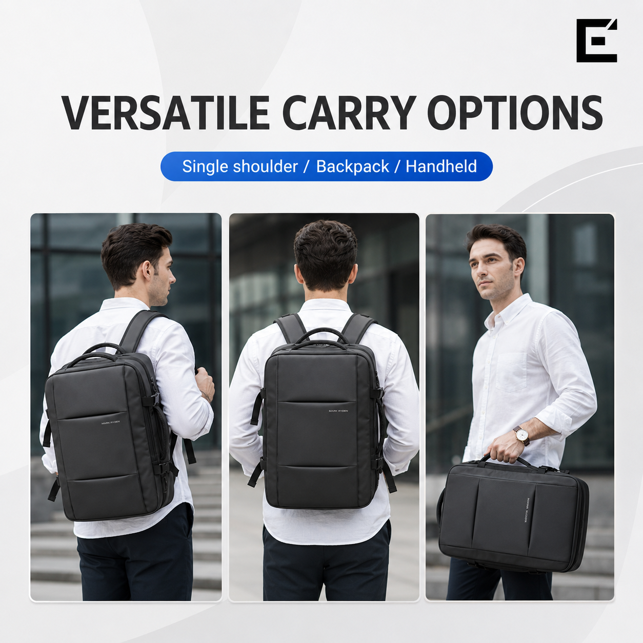 EzzyGuard™ Expandable Anti-Theft Business & Travel Backpack – Fits 15.6” Laptop