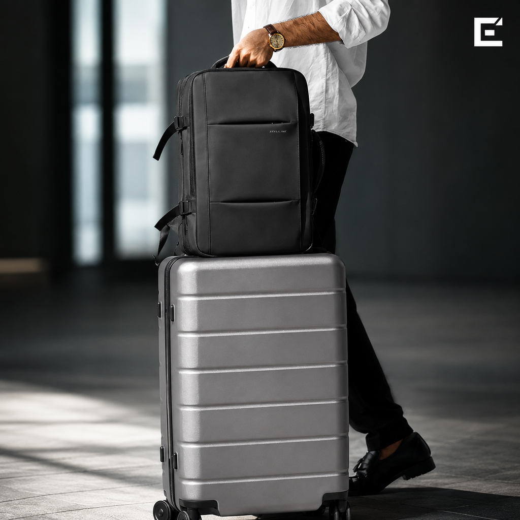 EzzyGuard™ Expandable Anti-Theft Business & Travel Backpack – Fits 15.6” Laptop