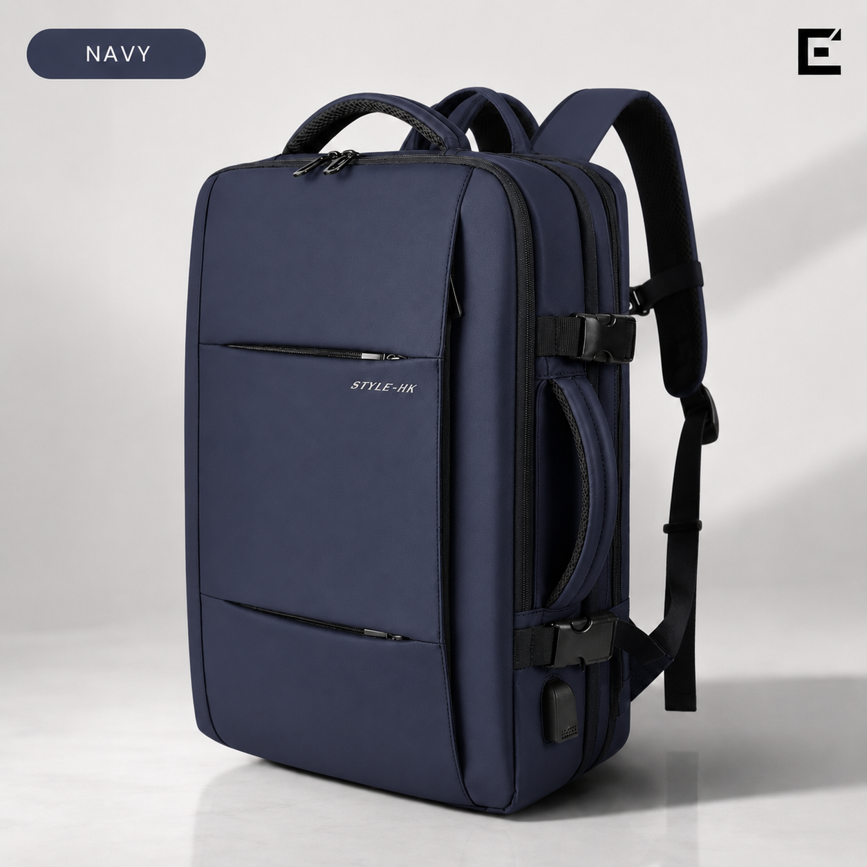 EzzyGuard™ Expandable Anti-Theft Business & Travel Backpack – Fits 15.6” Laptop