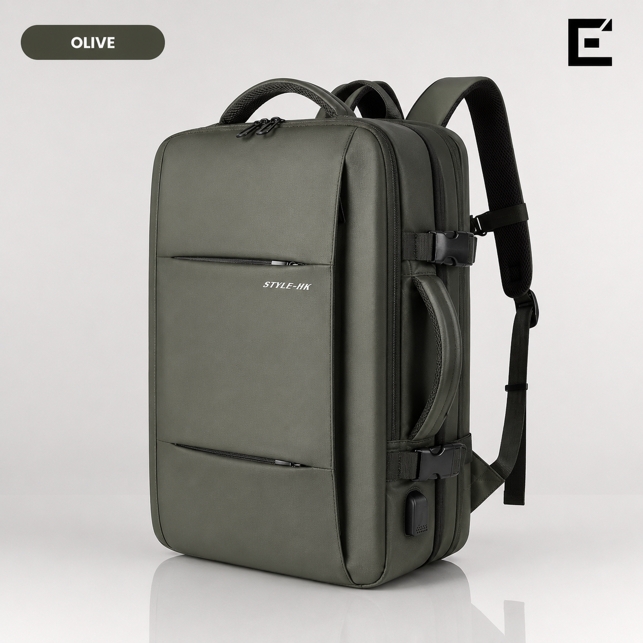 EzzyGuard™ Expandable Anti-Theft Business & Travel Backpack – Fits 15.6” Laptop