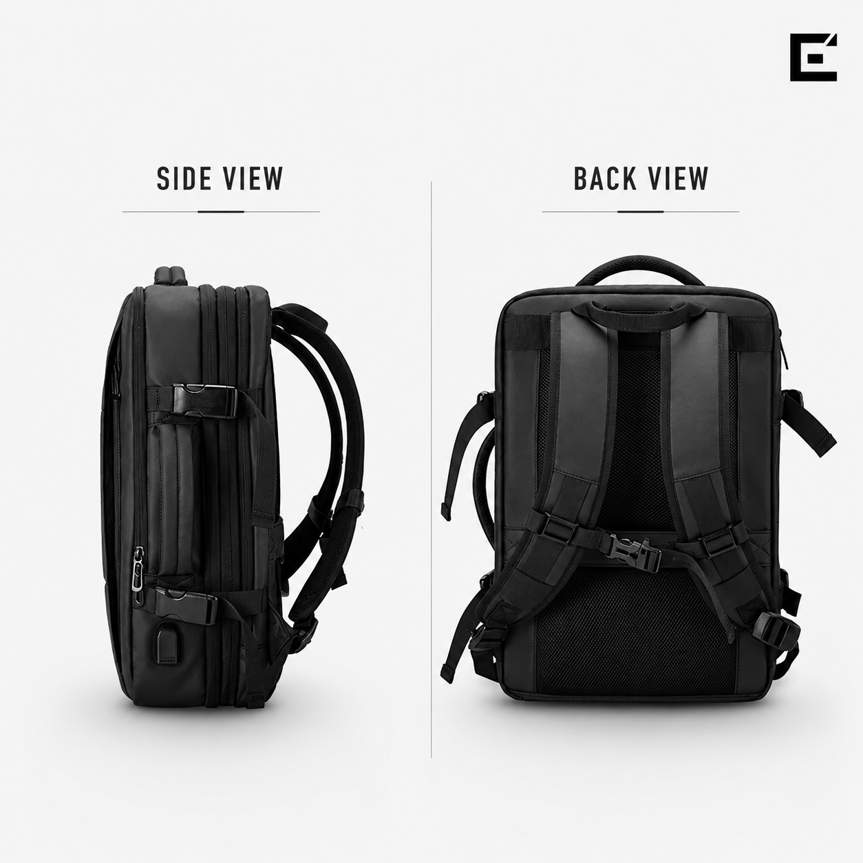 EzzyGuard™ Expandable Anti-Theft Business & Travel Backpack – Fits 15.6” Laptop
