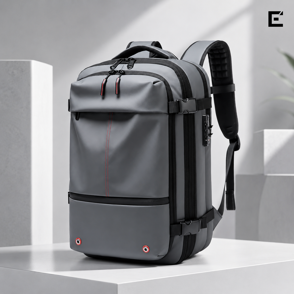 EzzyMax™ 60L Waterproof Vacuum Compression Travel & Laptop Backpack