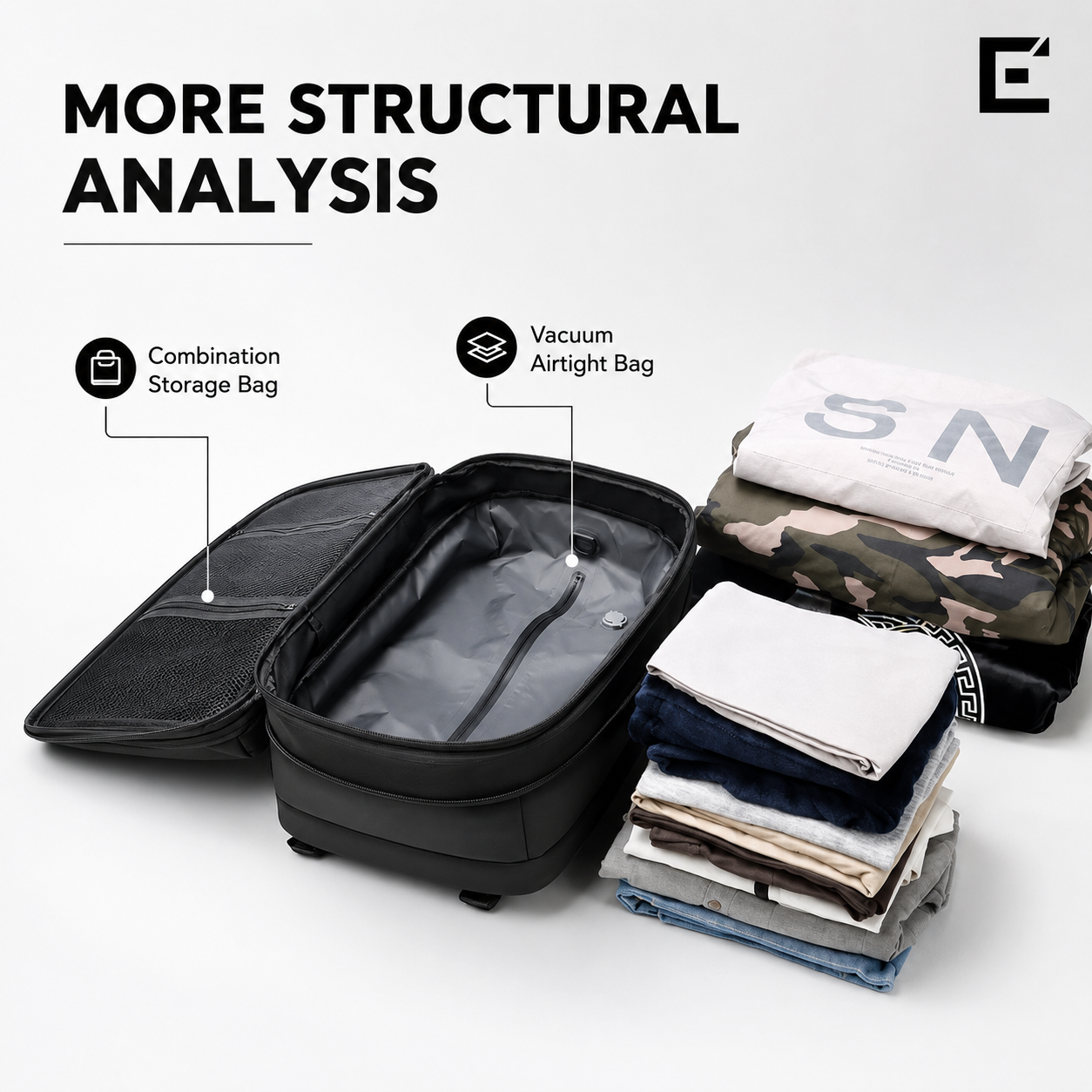 EzzyMax™ 60L Waterproof Vacuum Compression Travel & Laptop Backpack