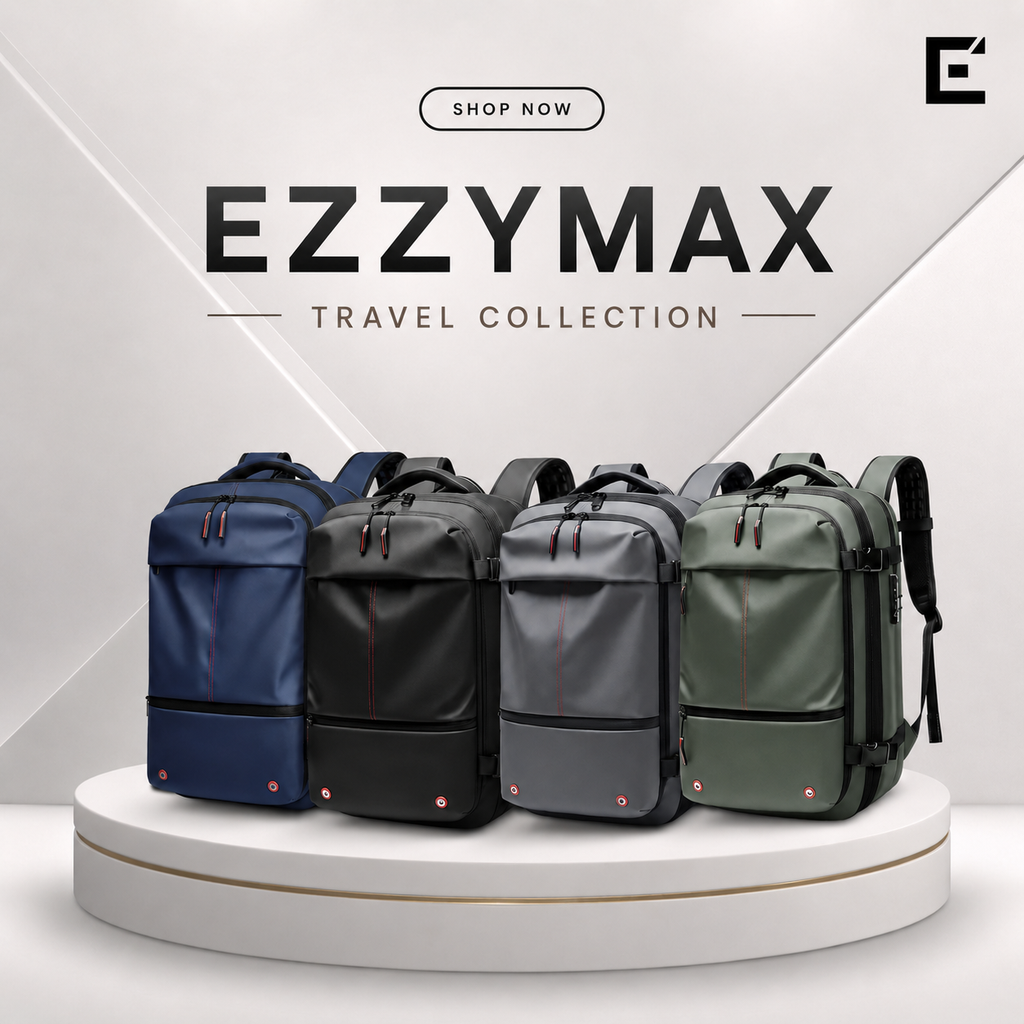 EzzyMax™ 60L Waterproof Vacuum Compression Travel & Laptop Backpack