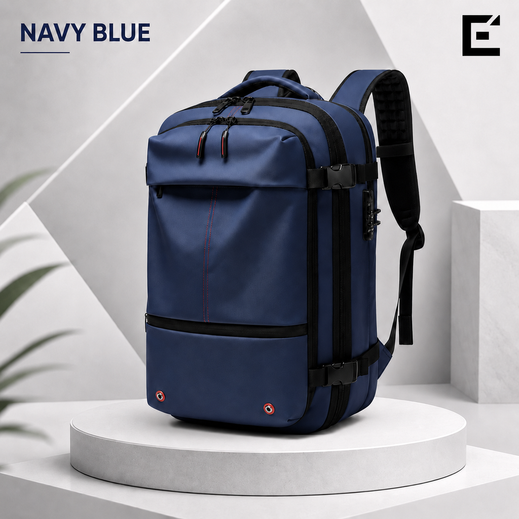 EzzyMax™ 60L Waterproof Vacuum Compression Travel & Laptop Backpack