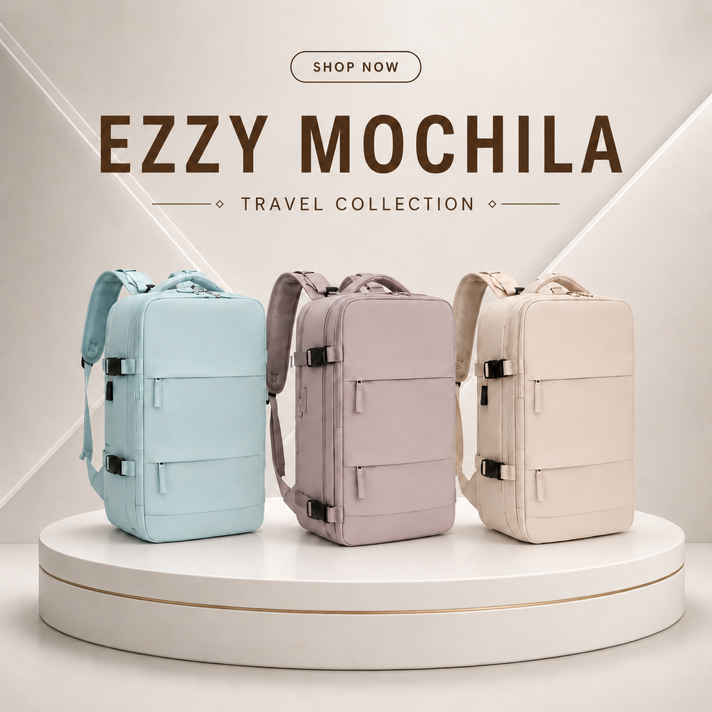 EzzyMochila™ Cabin-Size Waterproof Travel & Laptop Backpack – Carry-On Ready