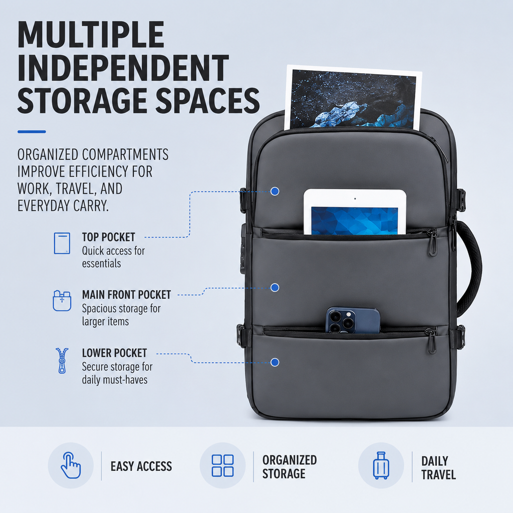 EzzyPro™ Expandable Vacuum Compression Business & Travel Backpack