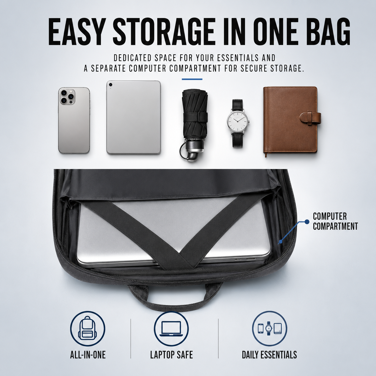 EzzyPro™ Expandable Vacuum Compression Business & Travel Backpack