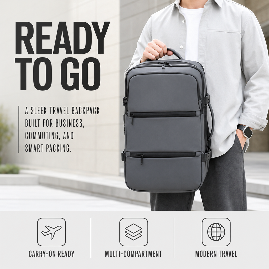 EzzyPro™ Expandable Vacuum Compression Business & Travel Backpack