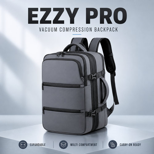 EzzyPro™ Expandable Vacuum Compression Business & Travel Backpack