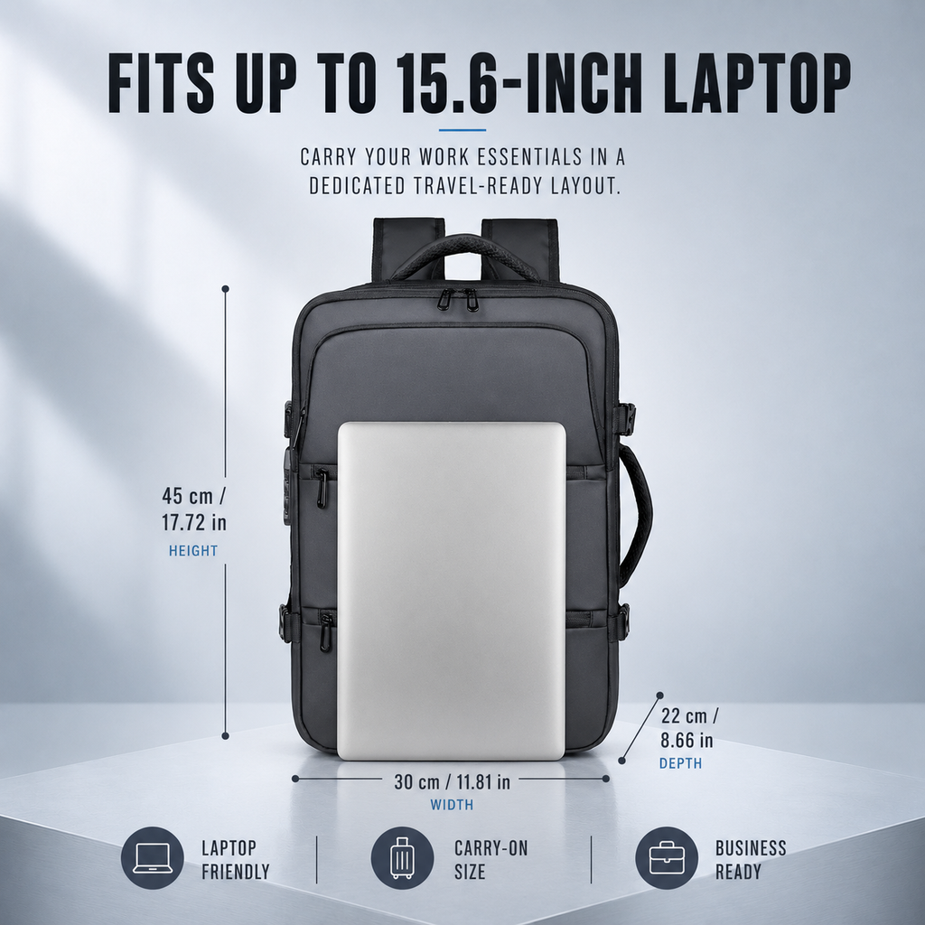EzzyPro™ Expandable Vacuum Compression Business & Travel Backpack