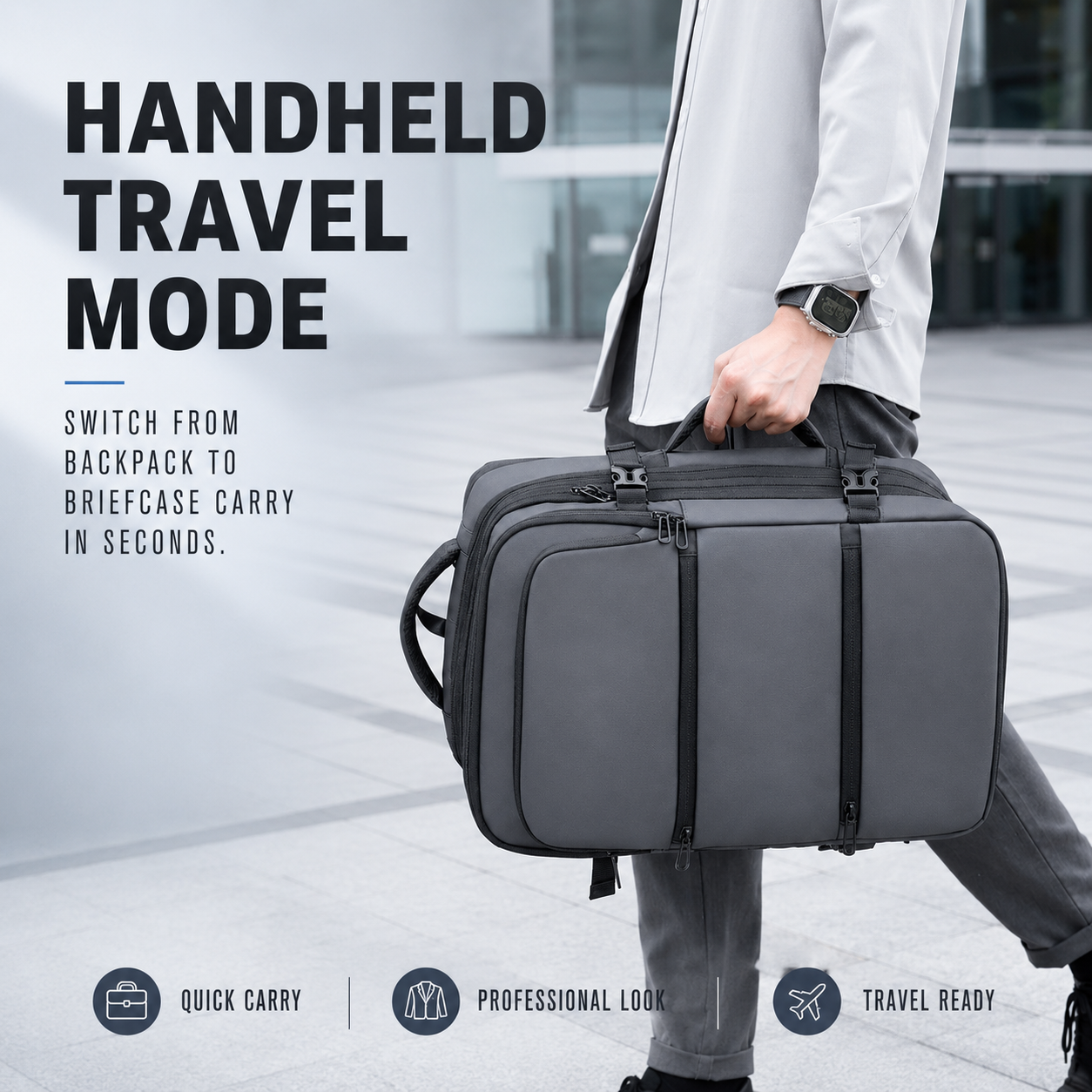 EzzyPro™ Expandable Vacuum Compression Business & Travel Backpack