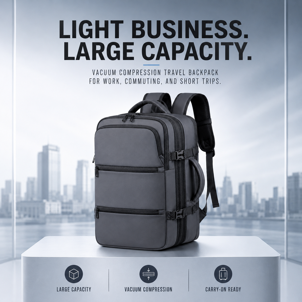 EzzyPro™ Expandable Vacuum Compression Business & Travel Backpack