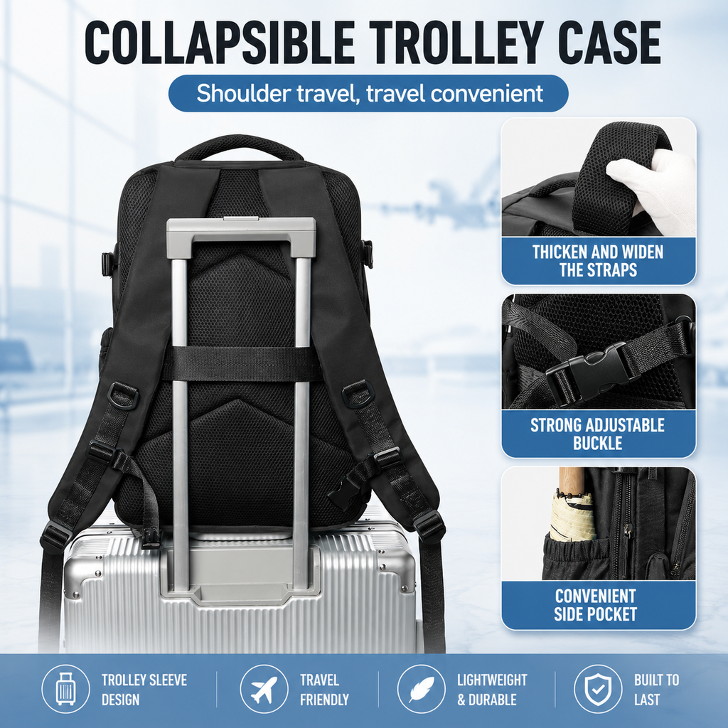 EzzyVac™ Expandable Vacuum Travel Backpack – Large Capacity, Business & Adventure Ready