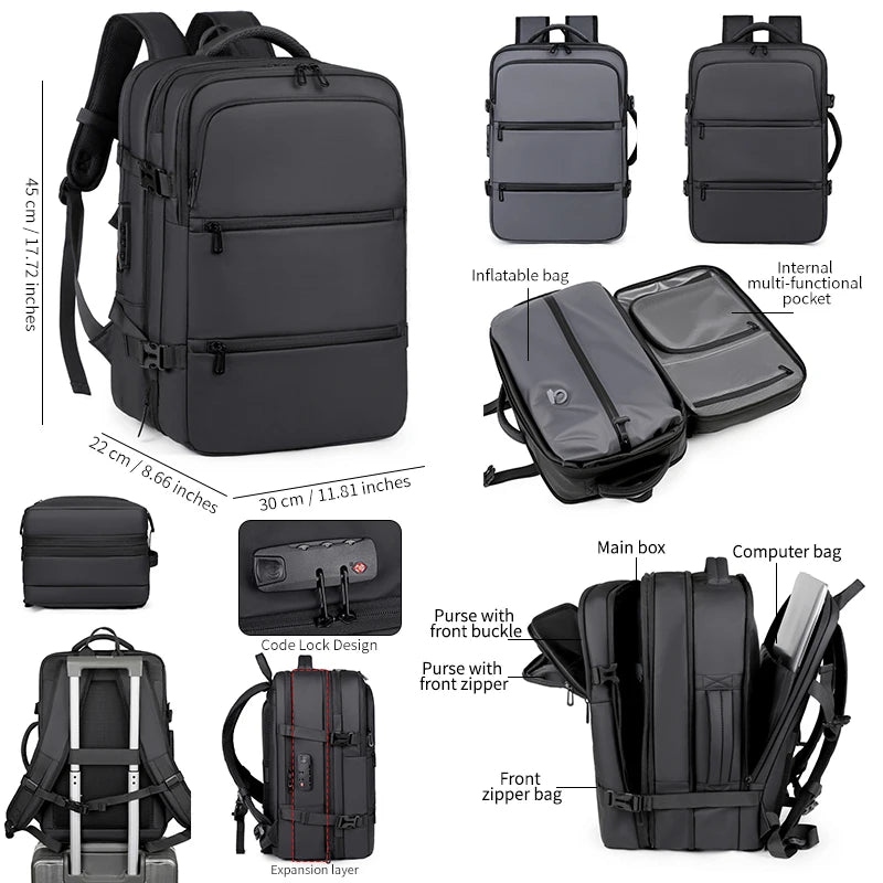 EzzyPro™ Expandable Vacuum Compression Business & Travel Backpack