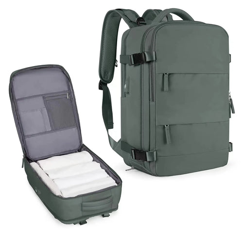 EzzyMochila™ Cabin-Size Waterproof Travel & Laptop Backpack – Carry-On Ready