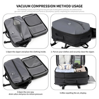 EzzyPro™ Expandable Vacuum Compression Business & Travel Backpack