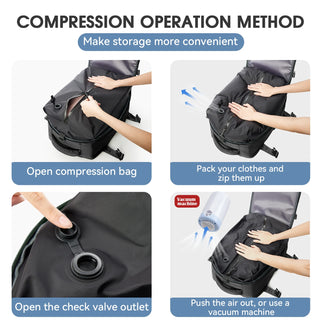 EzzyVac™ Expandable Vacuum Travel Backpack – Large Capacity, Business & Adventure Ready
