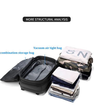 EzzyMax™ 60L Waterproof Vacuum Compression Travel & Laptop Backpack