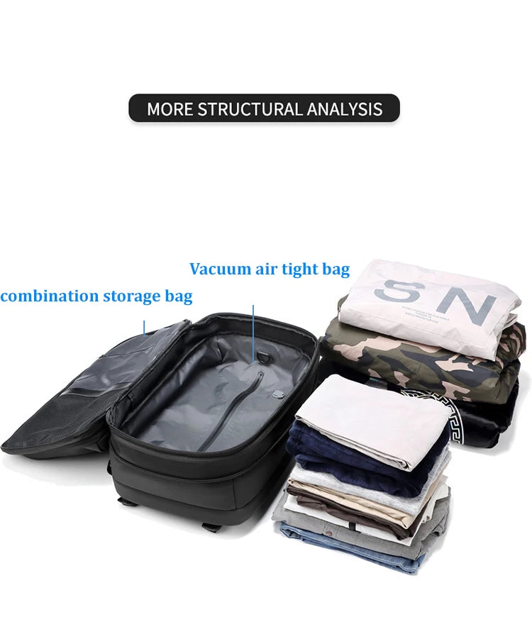 EzzyMax™ 60L Waterproof Vacuum Compression Travel & Laptop Backpack