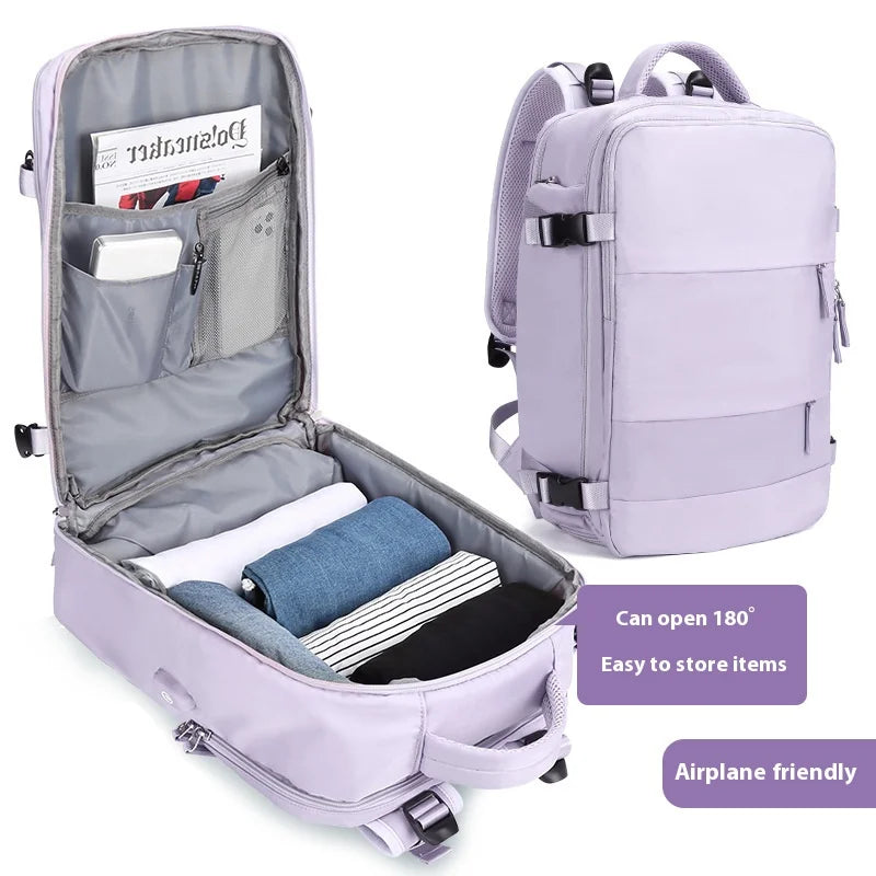 EzzyMochila™ Cabin-Size Waterproof Travel & Laptop Backpack – Carry-On Ready