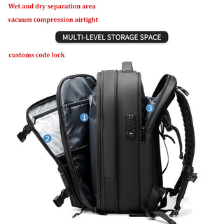 EzzyMax™ 60L Waterproof Vacuum Compression Travel & Laptop Backpack