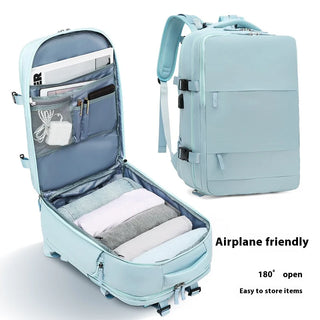 EzzyMochila™ Cabin-Size Waterproof Travel & Laptop Backpack – Carry-On Ready