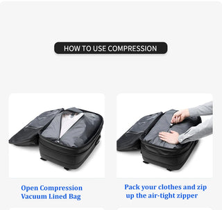 EzzyMax™ 60L Waterproof Vacuum Compression Travel & Laptop Backpack