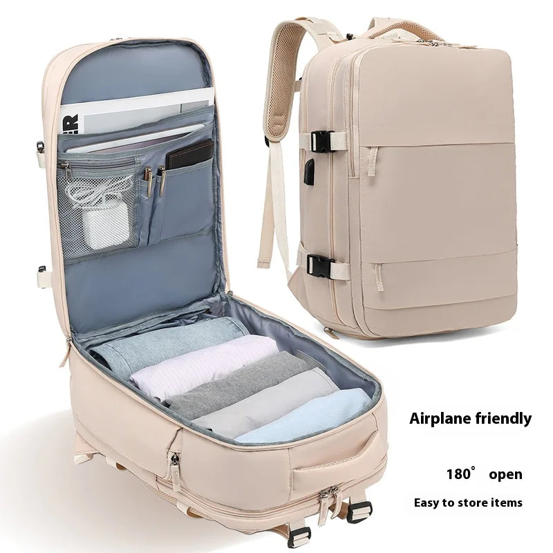 EzzyMochila™ Cabin-Size Waterproof Travel & Laptop Backpack – Carry-On Ready